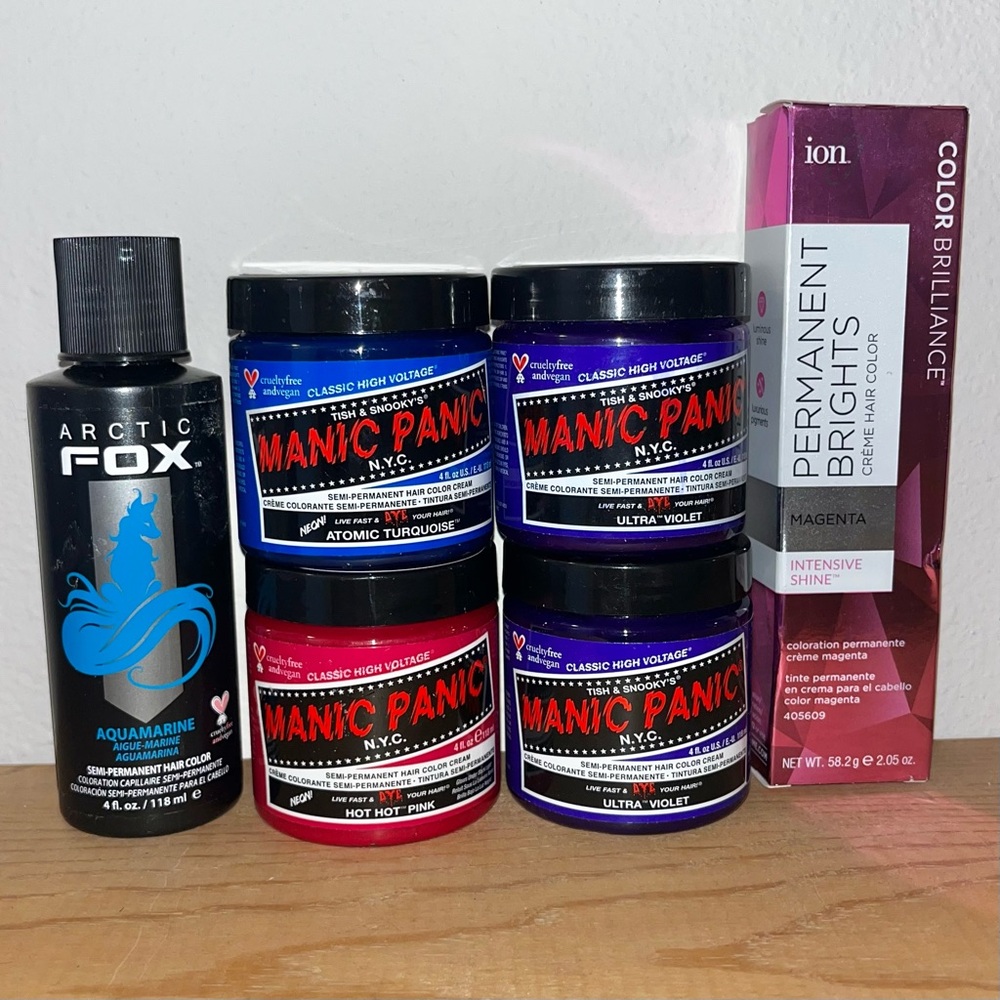Manic Panic & Arctic Fox Hair Color Bundle – Pink, Turquoise, Violet, Magenta